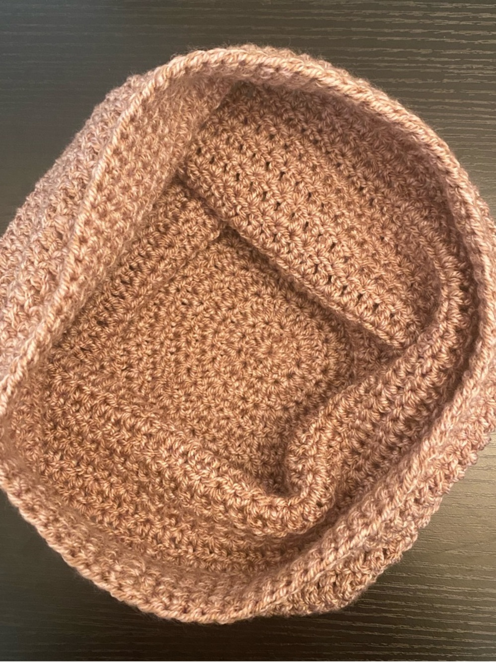 Women's Crochet Slouch Beanie - Blush Pink - Picture 8 of 8